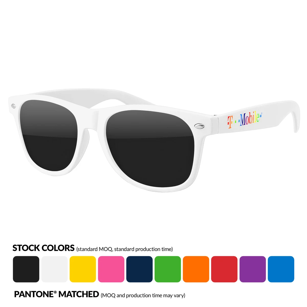 PRIDE Retro Sunglasses w/ Full-Color Temple Imprint 1