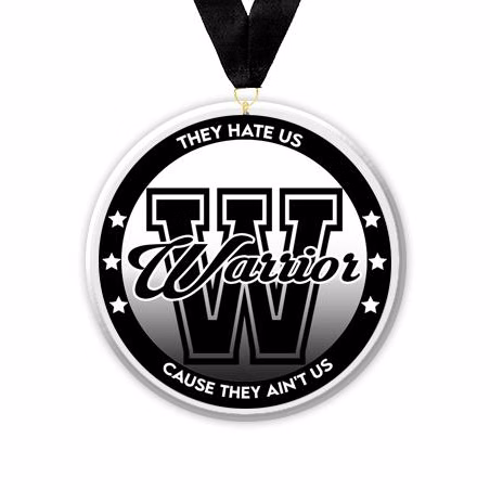 Acrylic Circle Medallions: Warrior 3" Size, .25"