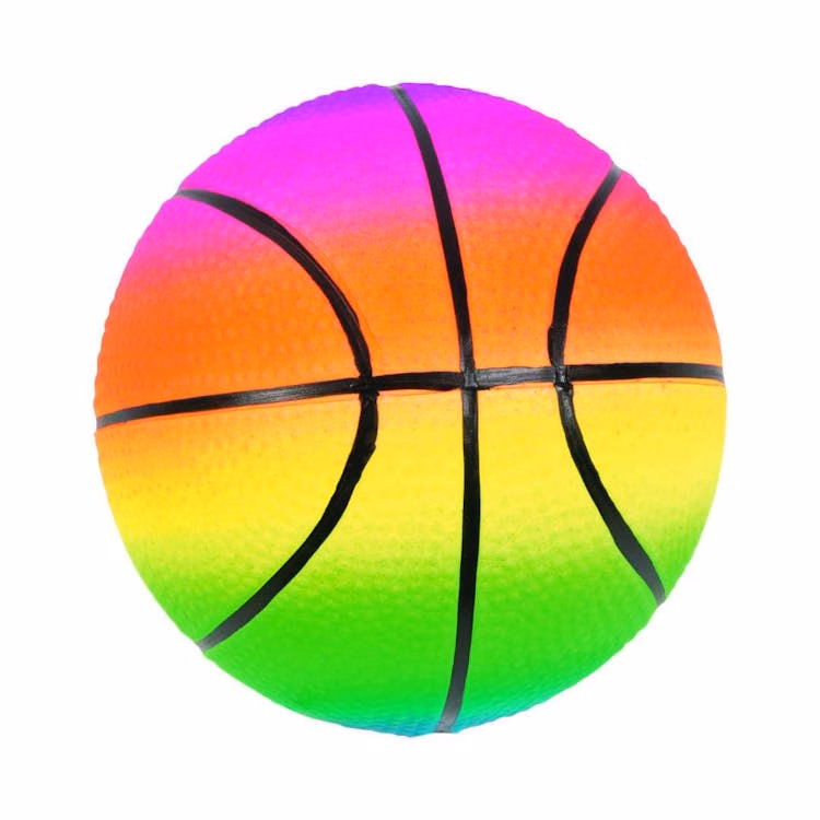 Mini Inflatable Rainbow Basketball - 5"