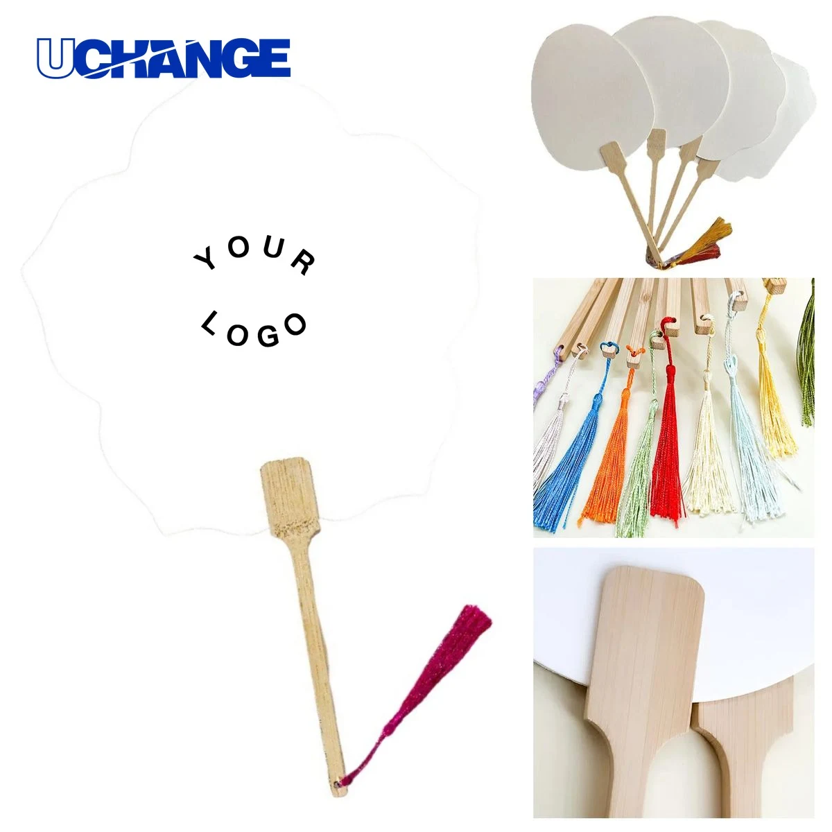 Blank DIY Folding Paper Fan 1