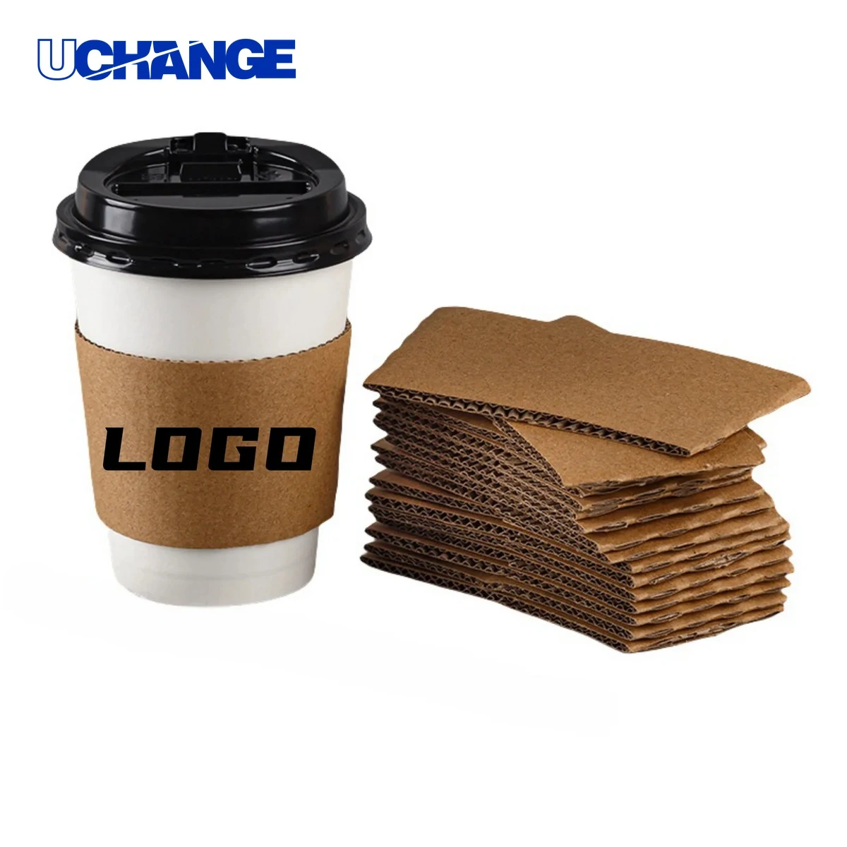 Disposable Coffee Cup Paper Sleeve Insulator 1
