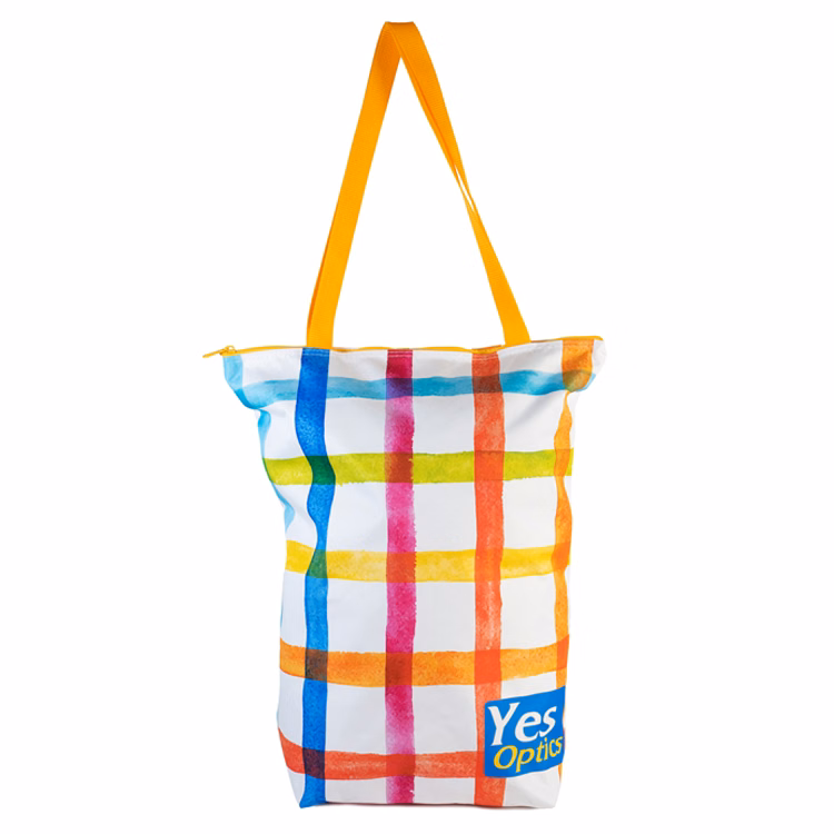 Large Tall Bottom Gusset PolyPro Handled Zippered Tote (18"H x 16"W x 6"D)
