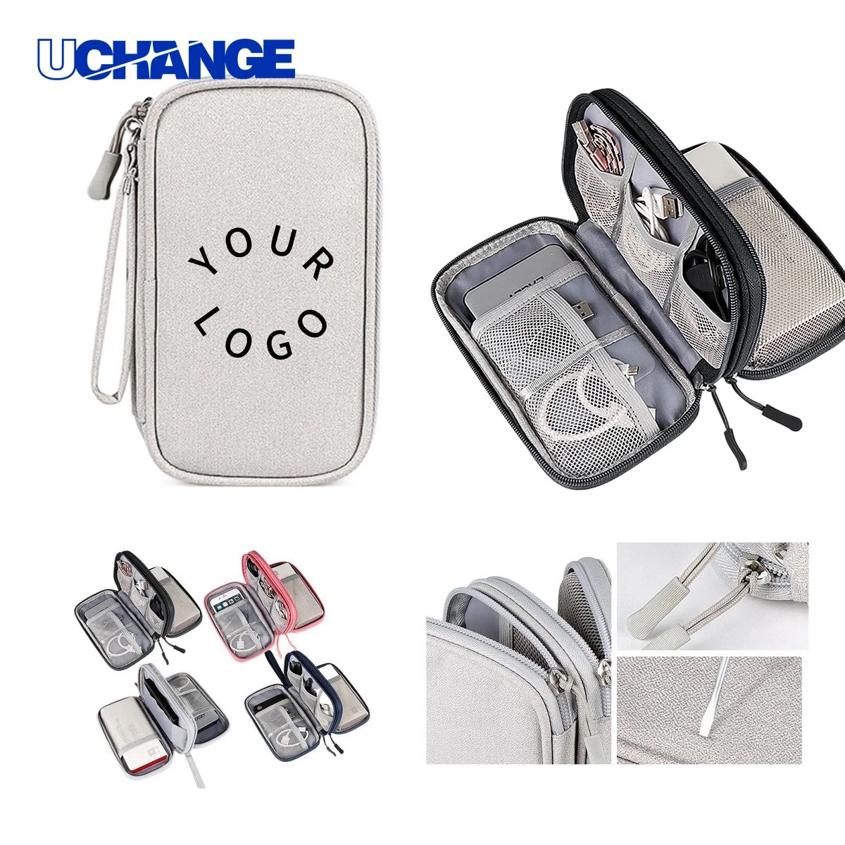 Portable Tech Storage Pouch Case with Handle 1