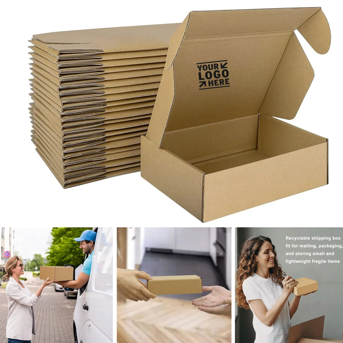 7x5x2 Inches Crush Resistant Corrugated Shipping Cardboard Box for Packing Literature Mailer 1