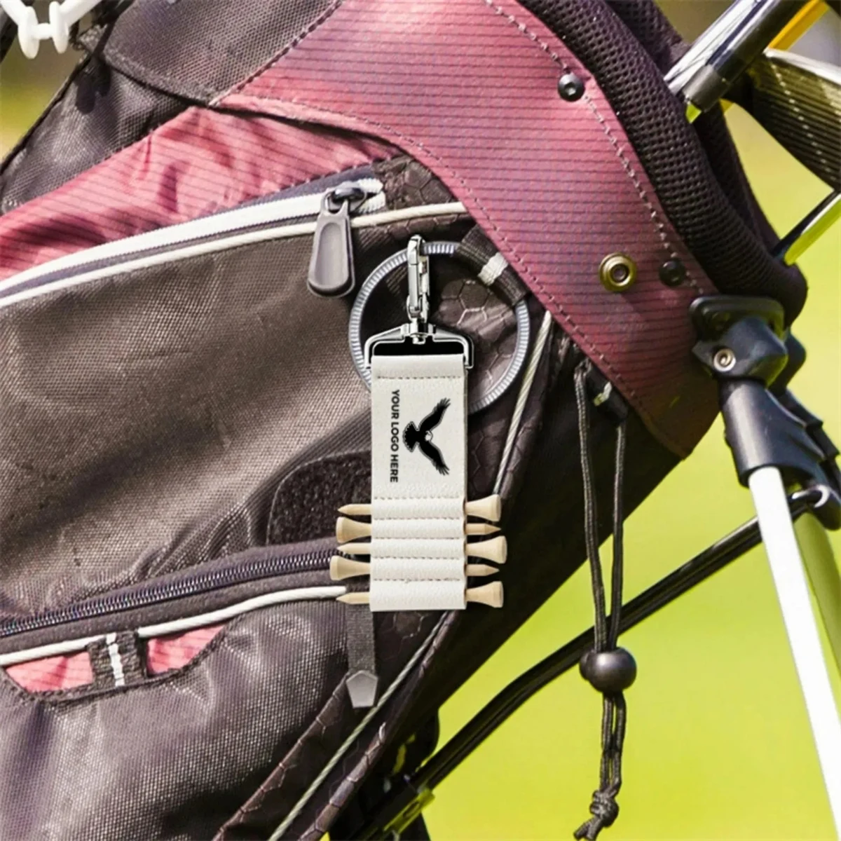 Personalized Leather Golf Tee Holder 1