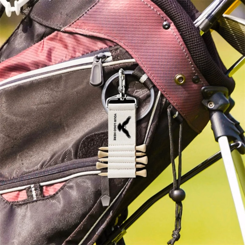 Personalized Leather Golf Tee Holder
