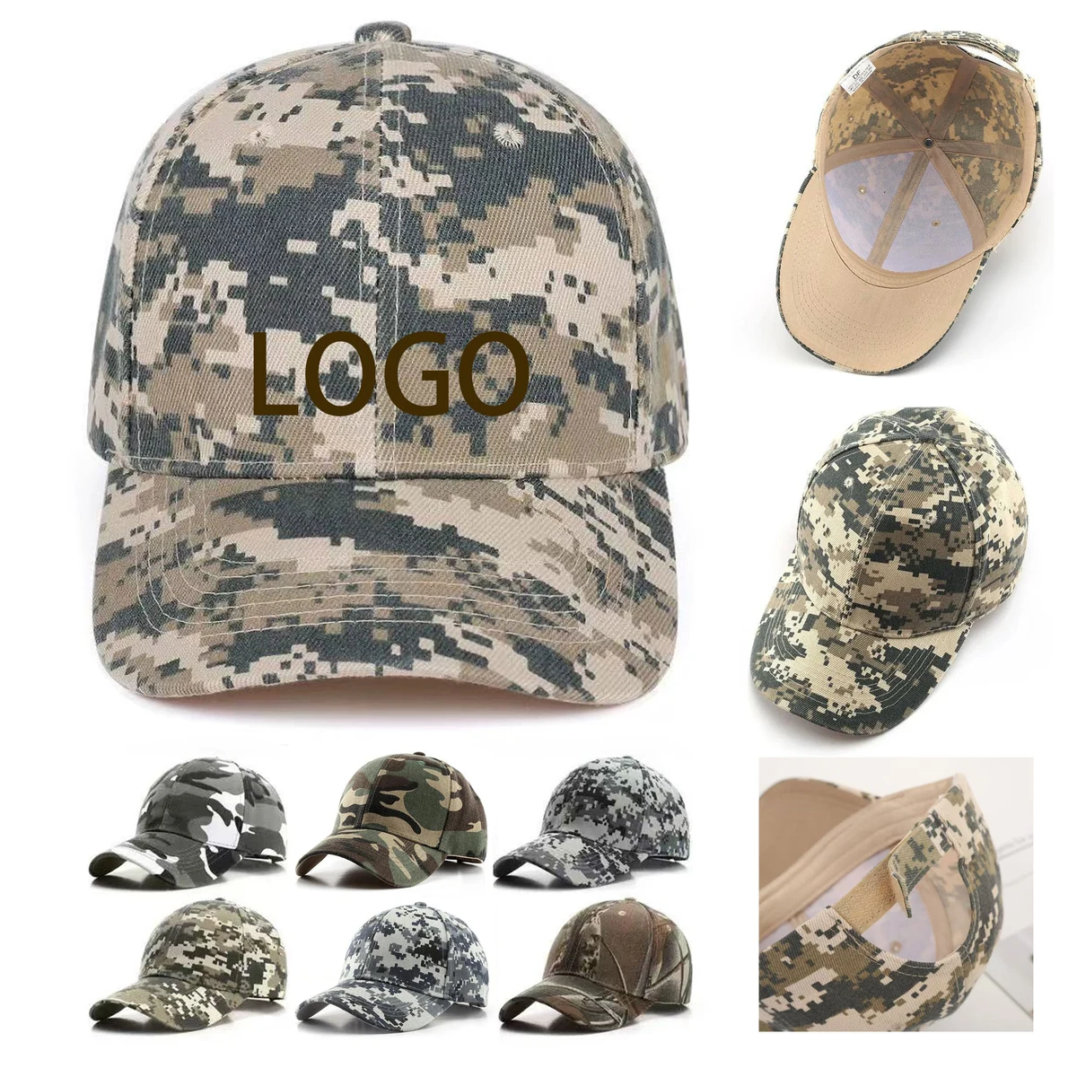6 Panel Army Camo Hat 1