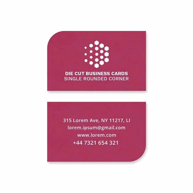 Die-Cut Business Cards (3.5"W x 2"H)
