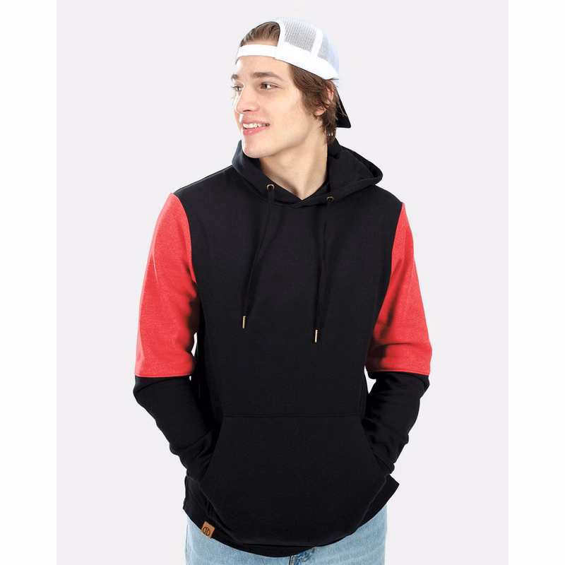 Men's All-American Team Fleece Colorblocked Hooded Sweatshirt - 222581