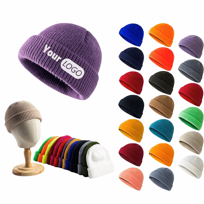 MOQ 100 PCS Stay Cozy Fashionable Core Spun Yarn Caps