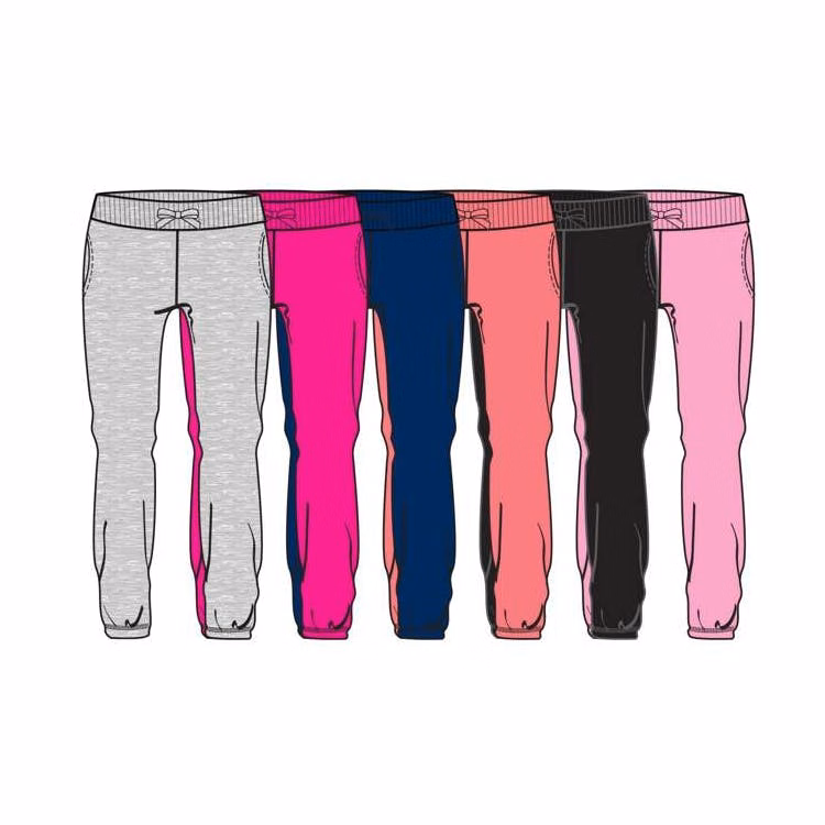 Girl's Fleece Joggers - Size 4-6X Assorted Colors