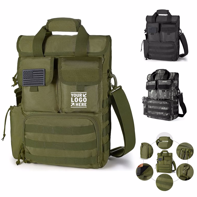 15.6 Inch Men Tactical Briefcase Military Laptop Messenger Bag Shoulder Crossbody Handbag
