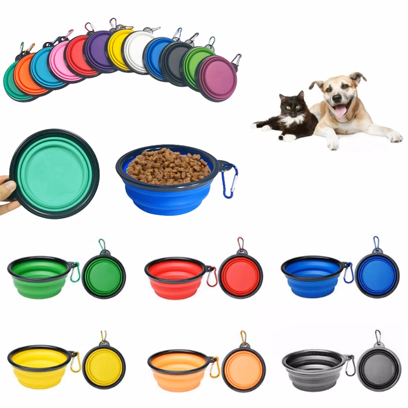 22oz Collapsible Pet Bowl with Carabiner MOQ50
