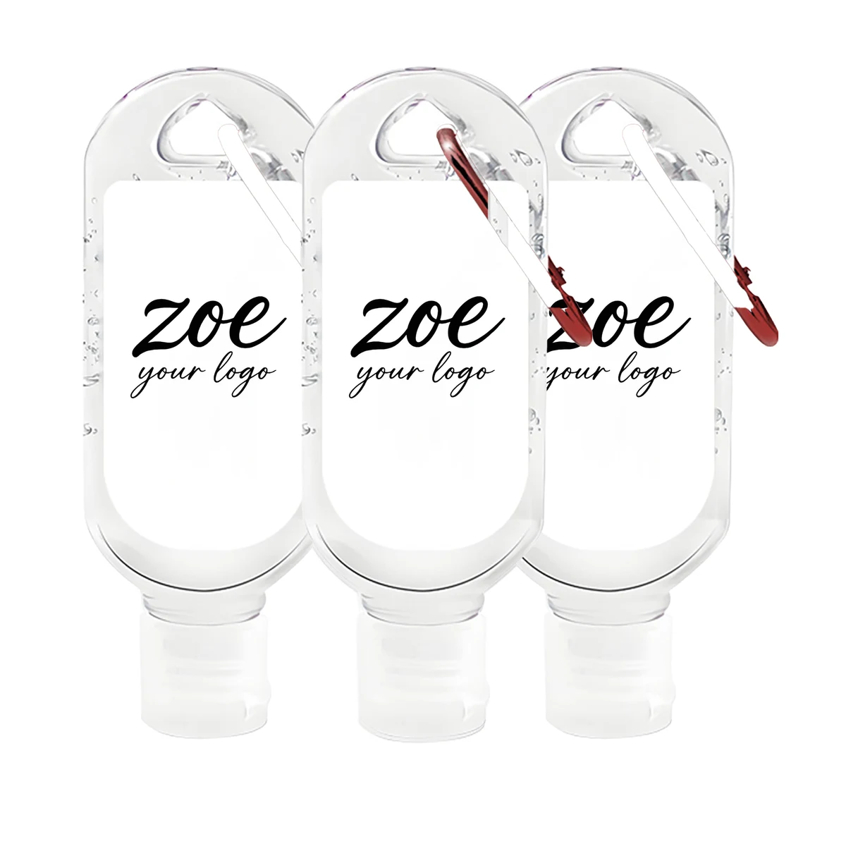 Portable Hand Sanitizer with Carabiner 1