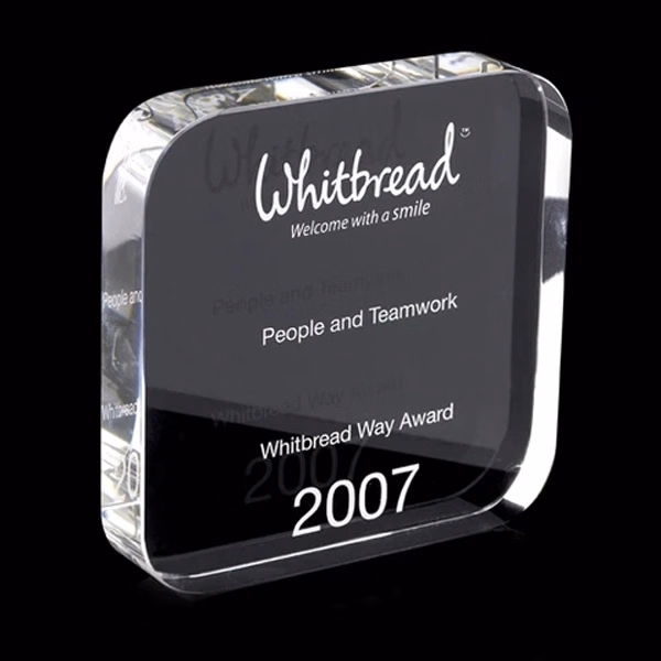Crystal Square Paperweight Awards