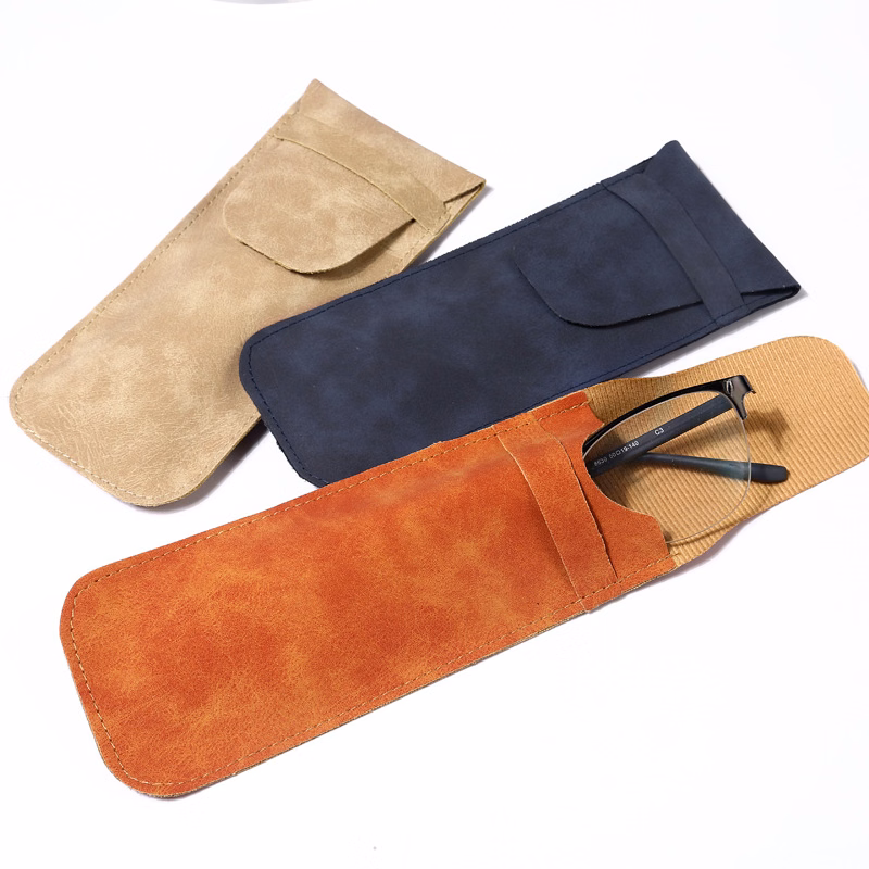 Soft Leather Eyeglass Case
