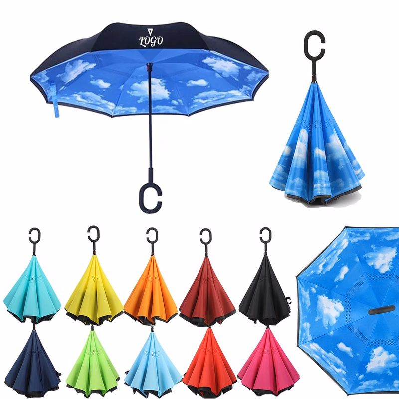 Personalizedized Reverse Inversion Umbrella with C-Handle