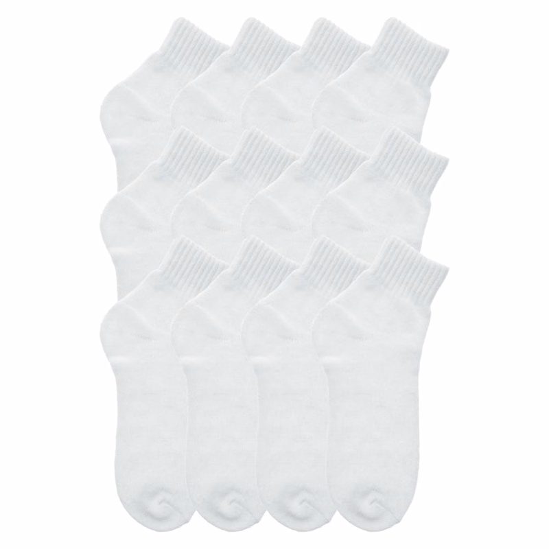 Adult Quarter Socks - White