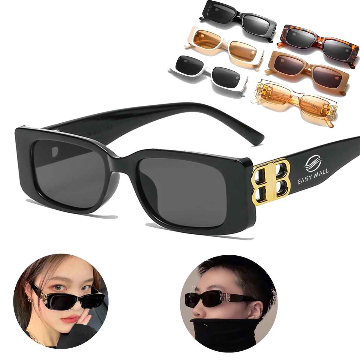 Retro Small Square UV Protection Sunglasses 1