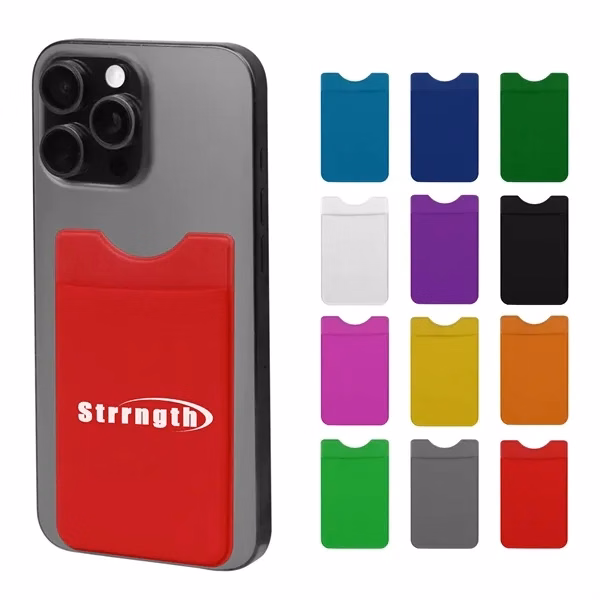 Custom 3.5x2.4-inch Adhesive Stretchy Cell Phone Card Wallet Holder — Tech Accessory