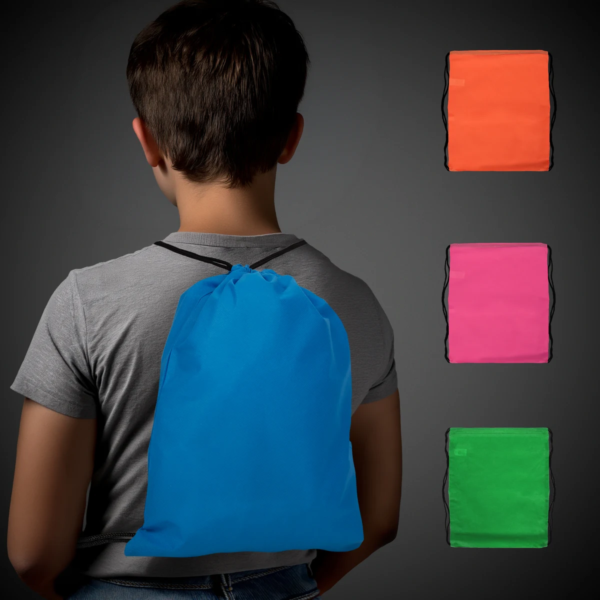 Neon Drawstring Backpacks(Blank) 1