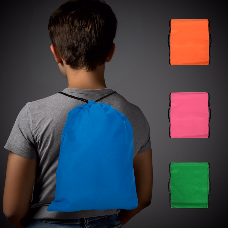 Neon Drawstring Backpacks(Blank)