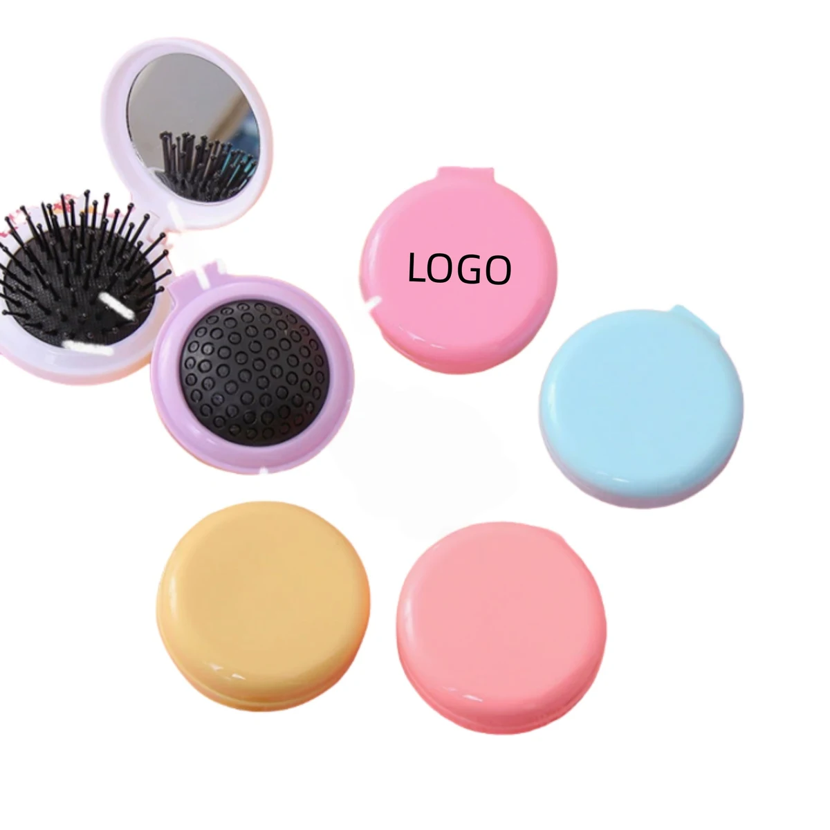 Portable Massage Airbag Comb Mini Cosmetic Mirror 1