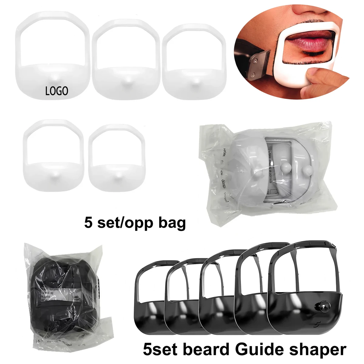 Beard Shaping Template Kit 5 Piece 1