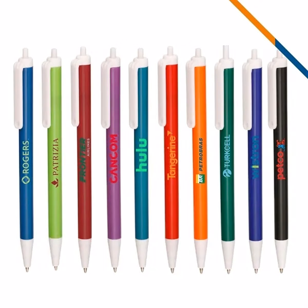 Custom Retractable Ballpoint Pen — Professional Slim Profile Office Giveaway