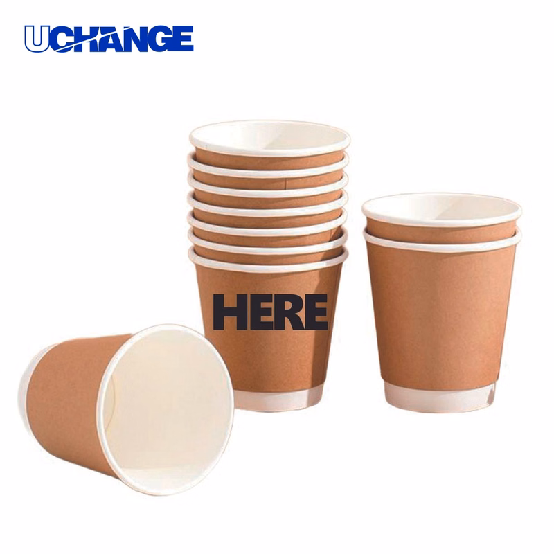 Full Color Portable Disposable Coffee Cup Container (9 OZ)