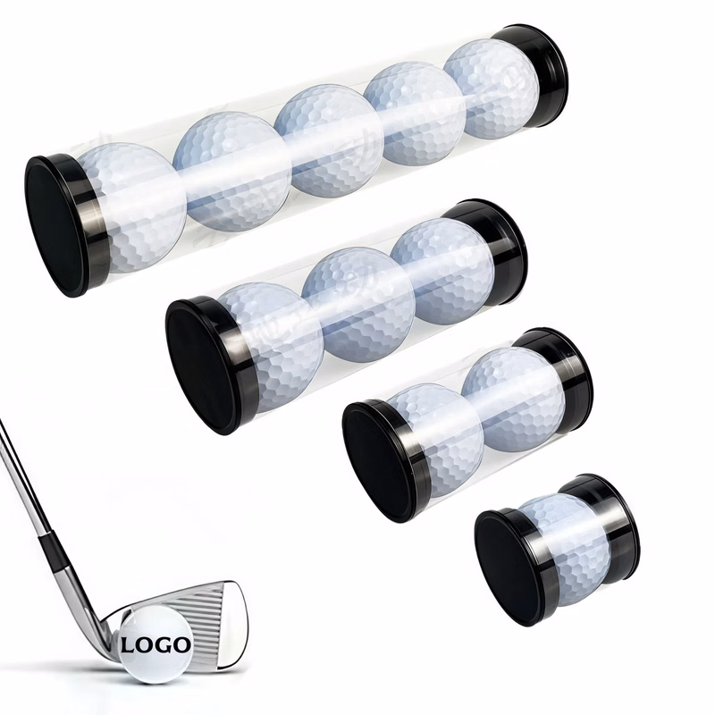 Transparent Golf Ball Tube Set Durable PVC Organizer