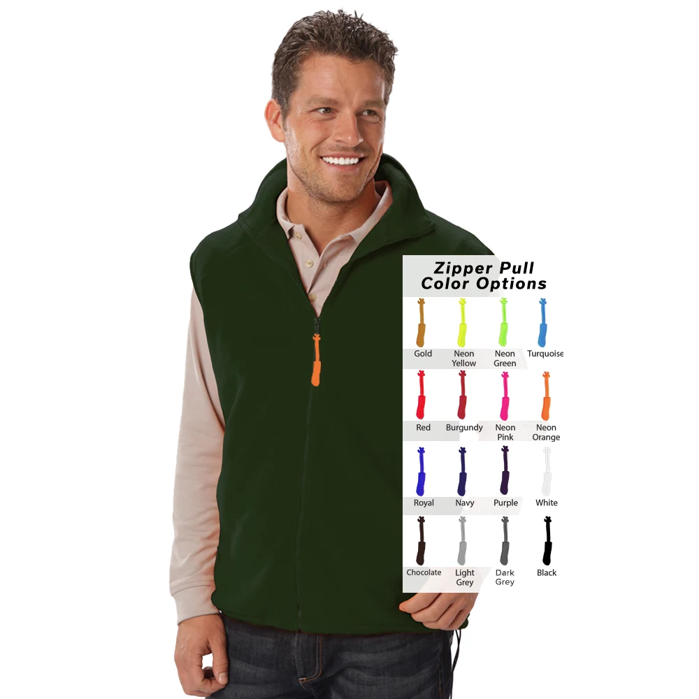 Custom Zipper Pull Polar Fleece Vest 1