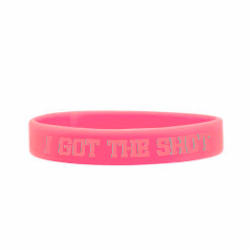 I GOT THE SHOT Vaccinated Debossed Wristbands