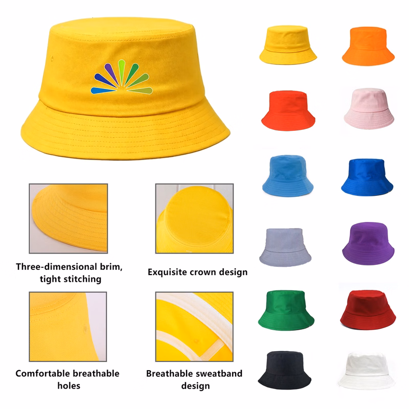 Unisex Polyester Outdoor Bucket Hat Sunshade Cap