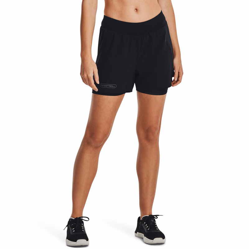 UA 2-in-1 Women's Softball Shorts