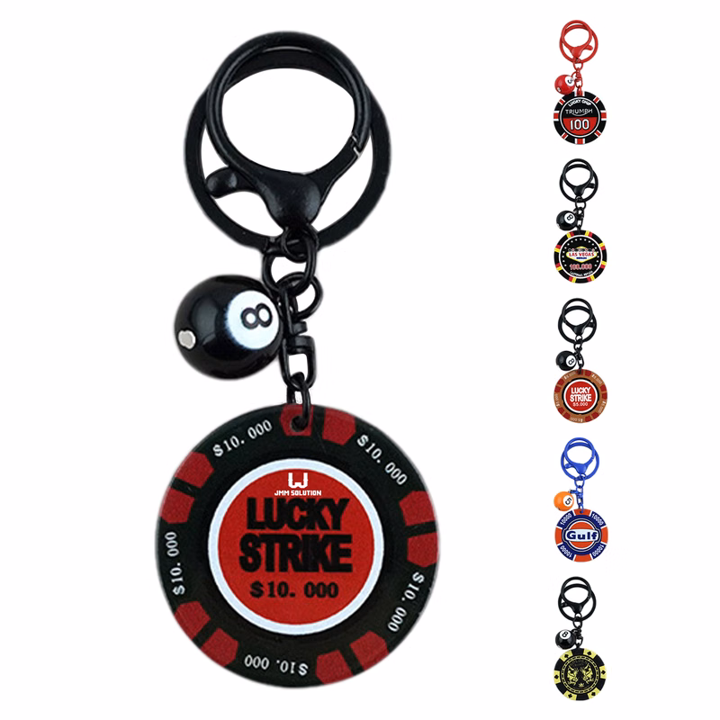 Acrylic Chip Keychain