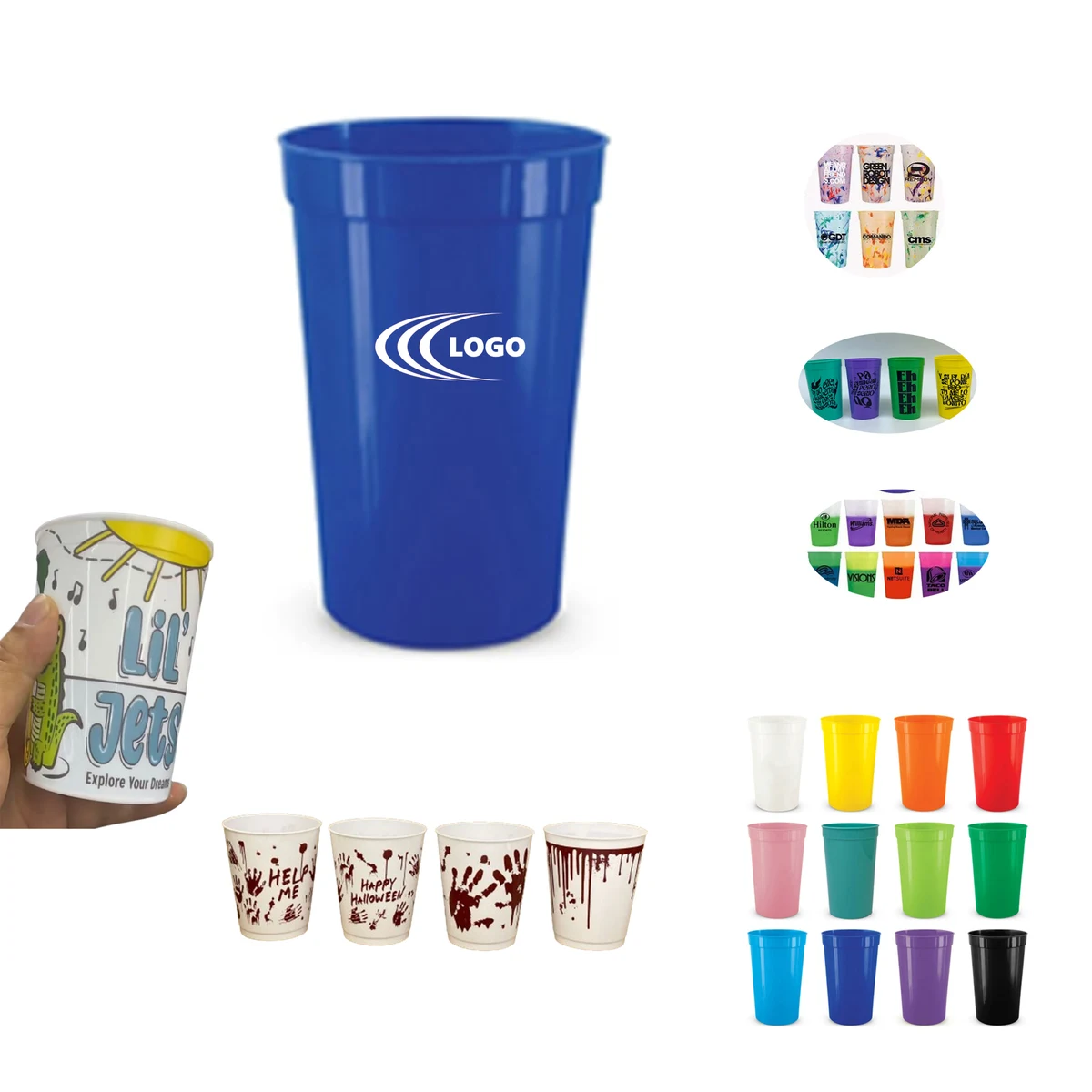Reusable Personal 16oz Stadium Plastic Party Cups MOQ20 1