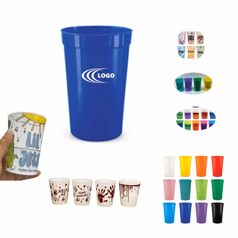 Reusable Personal 16oz Stadium Plastic Party Cups MOQ20