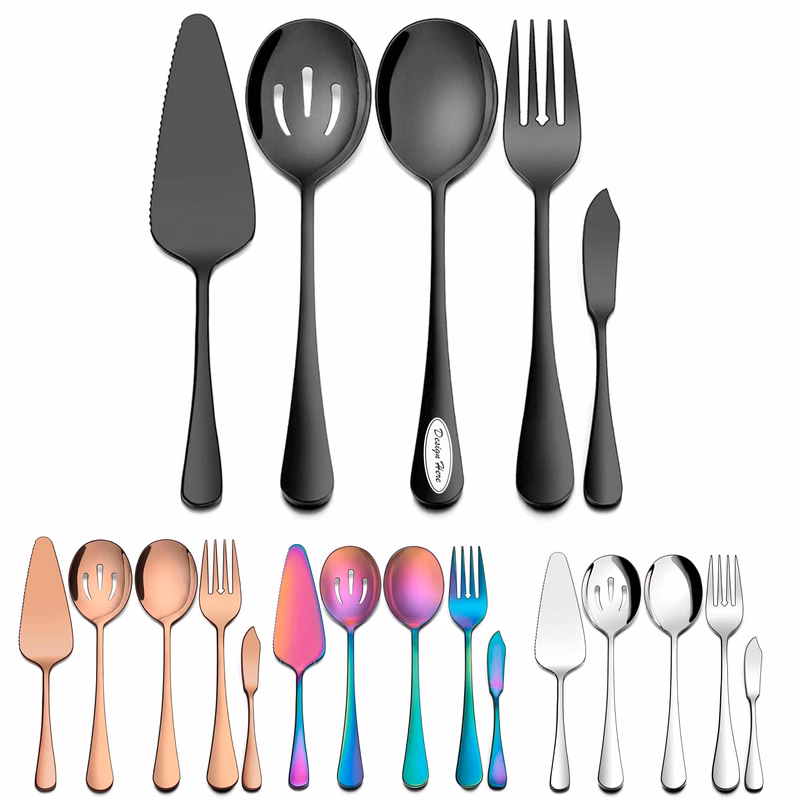 Self-Service Stainless Steel Utensils Spoon and Fork Set