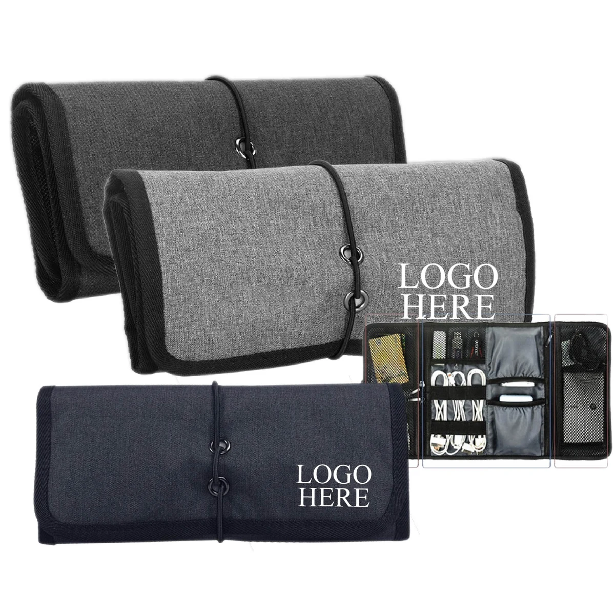 Folding Electronics Organizer Carrying Case 1