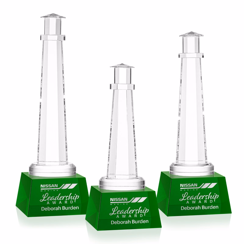 Lighthouse Award on Robson Base - Green