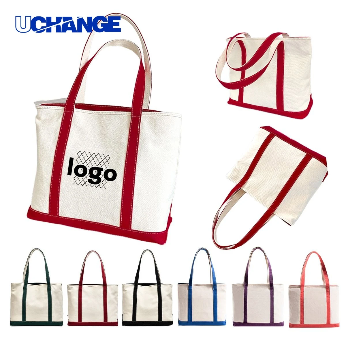 Versatile Daily Canvas Tote Bag Organizer, custom tote bag with logo imprint 1