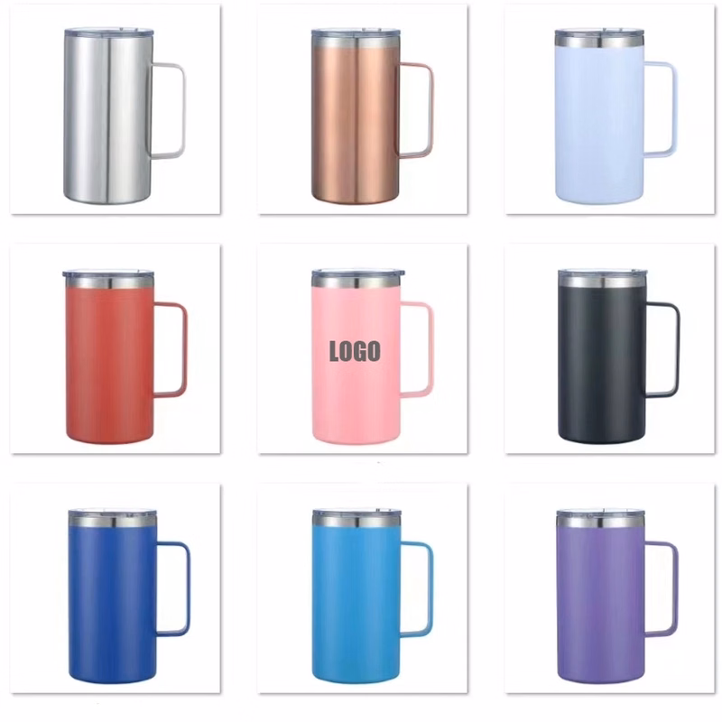 24Oz Insulated Coffee Mug With Lid