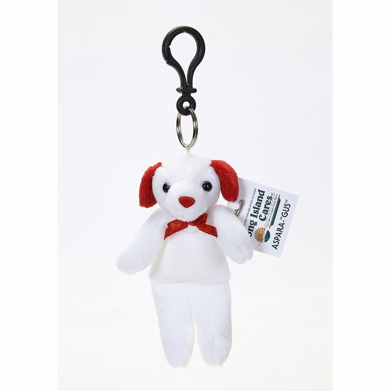 White Dog Zipper Pull