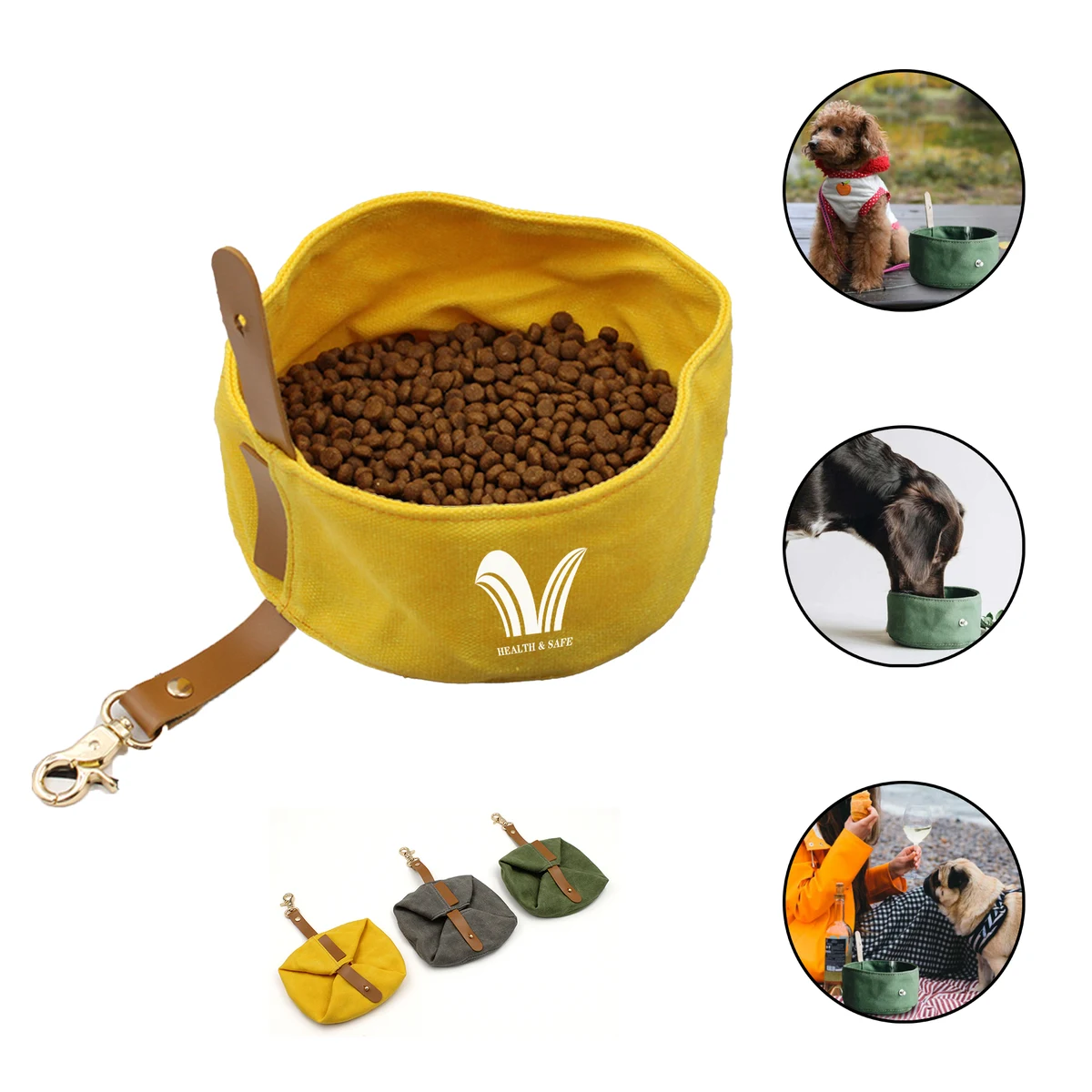 Collapsible Portable Travel Dog Bowls for Food and Water 1