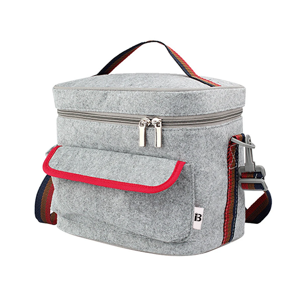 Felt Double Layer Insulated Lunch Shoulder Bag 1