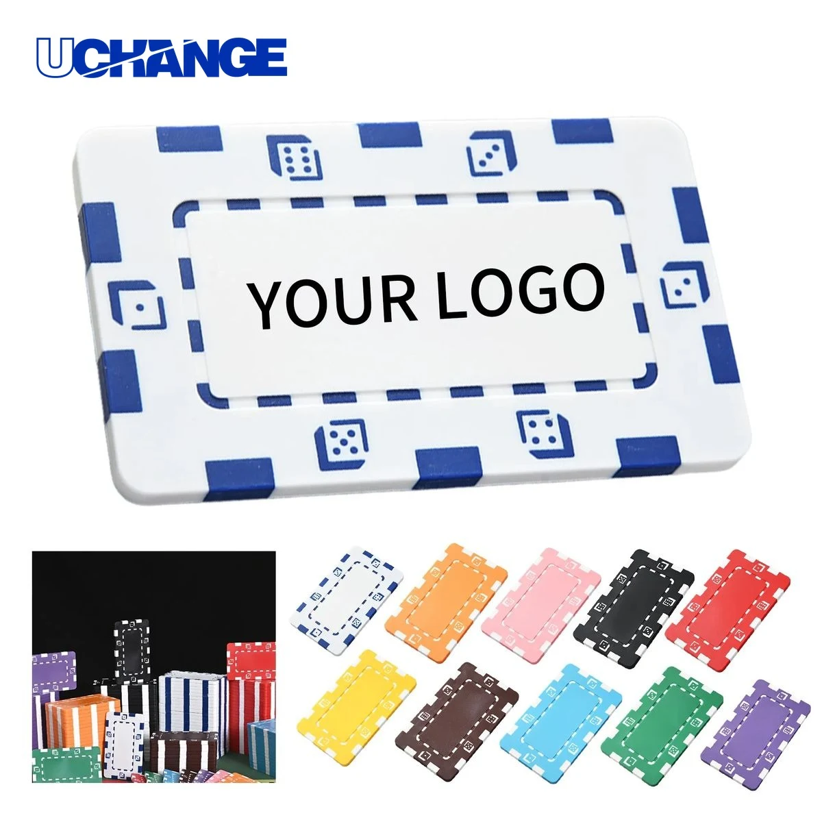 Rectangular Poker Chip 1.77 x 2.95 Inch Game Chip 1