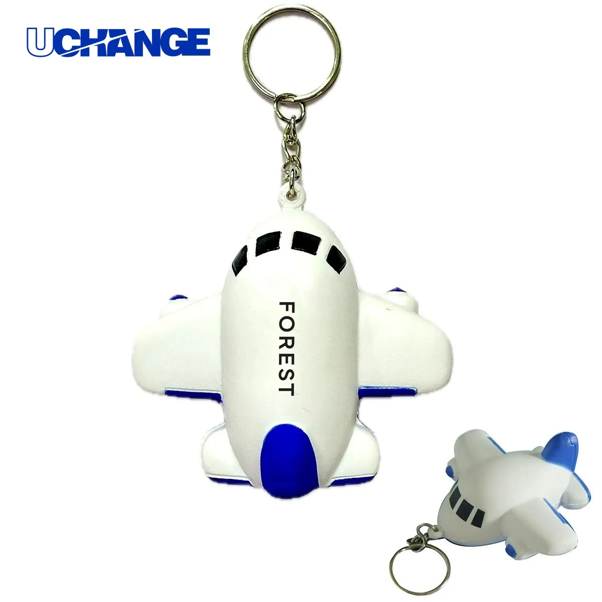 Airplane Shape Stress Ball Keychain for Promotions 1