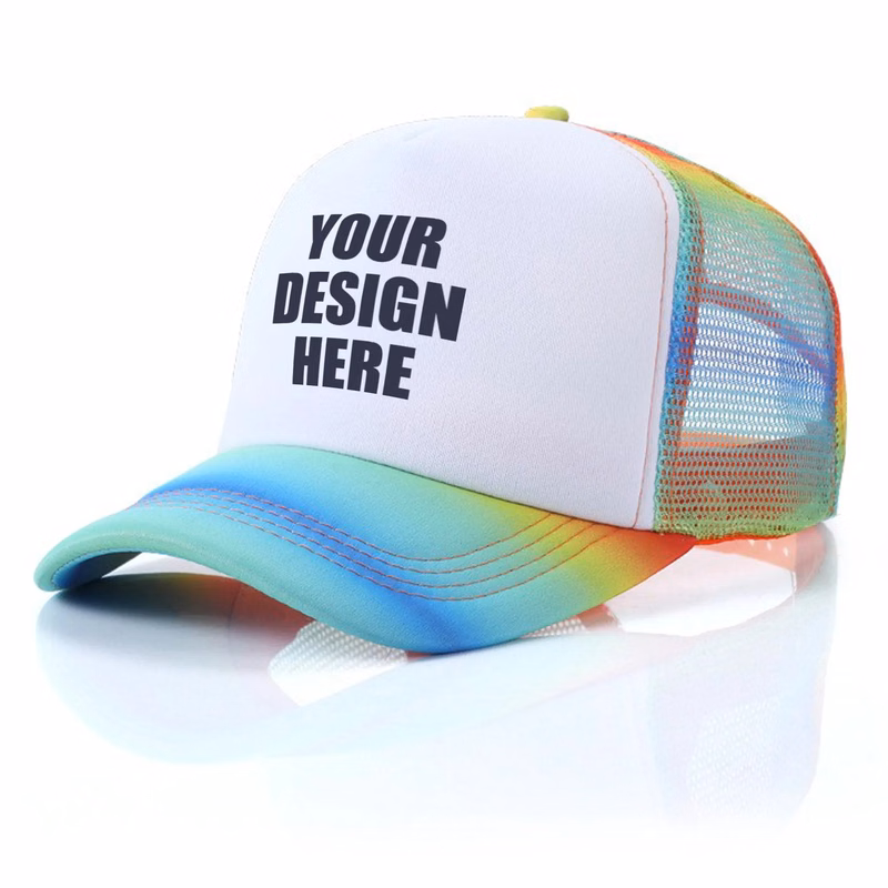 Rainbow Trucker Cap w/ Mesh