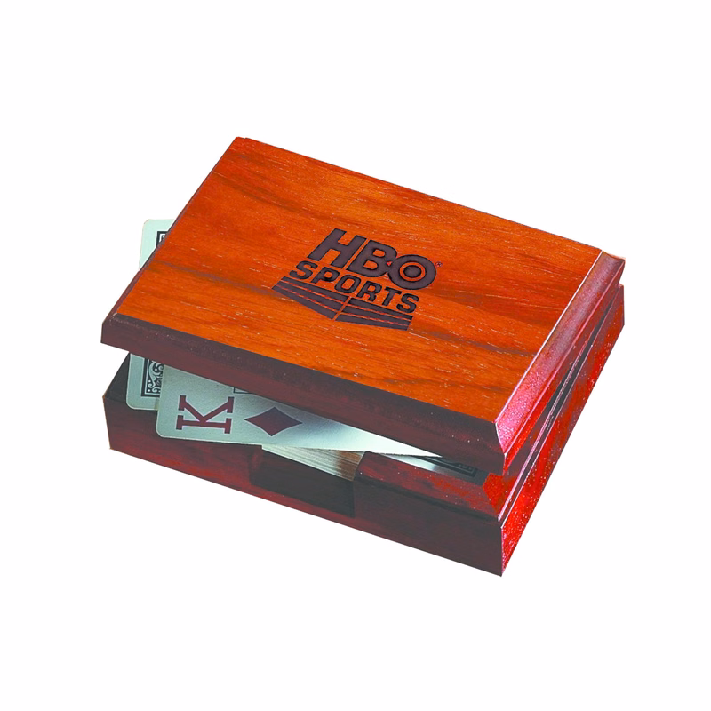Solid Wood Single Deck Playing Card Box